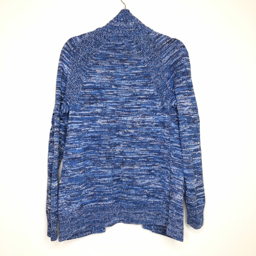 SOLD H&M Blue Marled Chunky Knit Button Front Cardigan - Picture 5 of 10